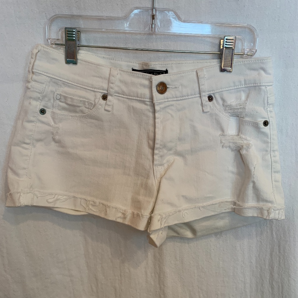 Abercrombie and Fitch White Jean Shorts